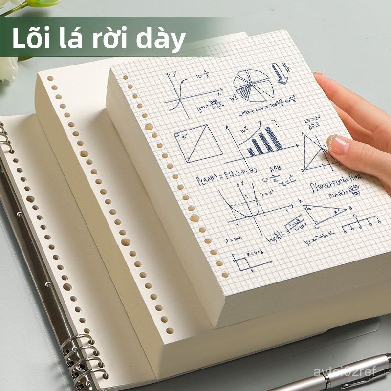 Ruot so cong B5 A5 A4 giay ke ngang o luoi trang tron thay the ghi chep hoc tap