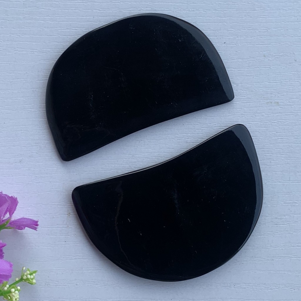 Beauty Scraper Buffalo Horn Scraper Horn Beauty Tablet Black Buffalo Horn Massage Tablet Lược bán ng