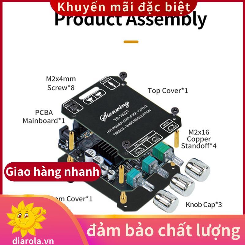-1002T 200W Mini Bluetooth 2.0 Bộ khuếch đại âm thanh 100W + 100W Hi-Fi Stereo Power Amp AUX Có thể 