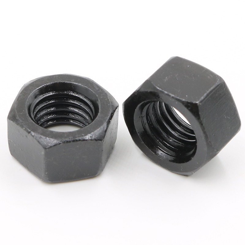 12 Lớp Cường Lực Cao GB6170 Đen Lục Giác Đai Ốc Thép Hợp Kim Đai Ốc M6M8M10M12M14M16M20M2436
