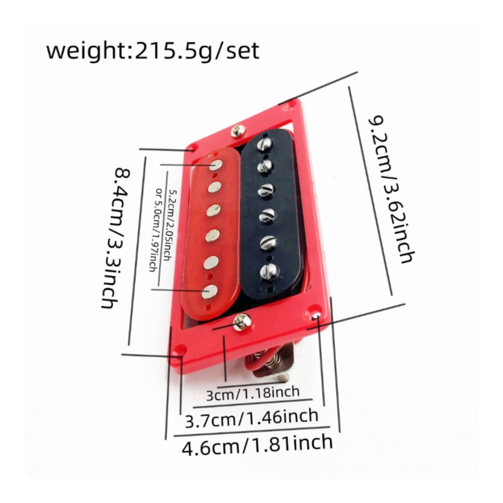 2 Miếng Đàn Guitar Bán Tải Có Gắn Khung Chắc Chắn Humbucker Pickup Bộ Humbucker Pickup Gắn Khung Bộ 