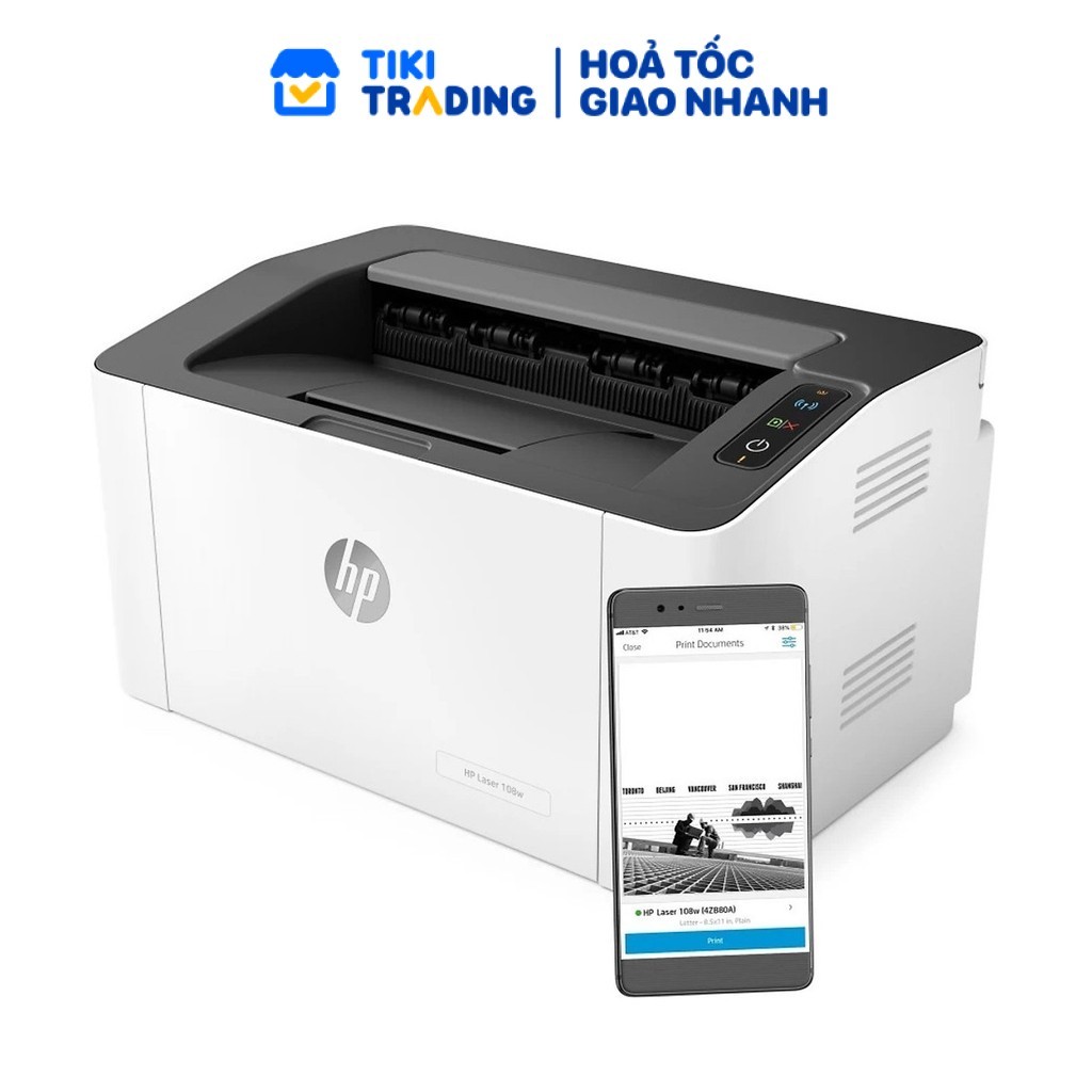 Máy In HP Laser 108W (4ZB80A) - Hàng Chính Hãng