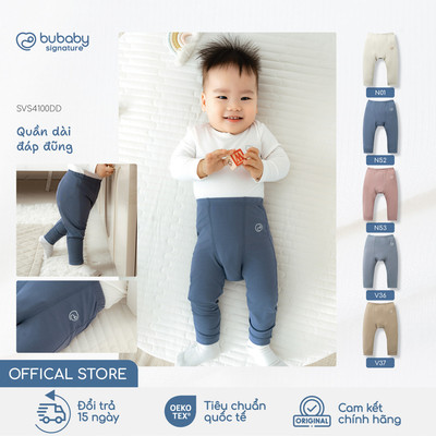 Quần dài đáp đũng BU Baby, quần cho bé sơ sinh, quần dài, quần mặc bỉm, quần legging | SVS4100DD