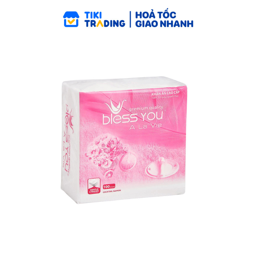 Lốc 4 Gói Khăn Ăn Napkin Bless You Alavie 33x33