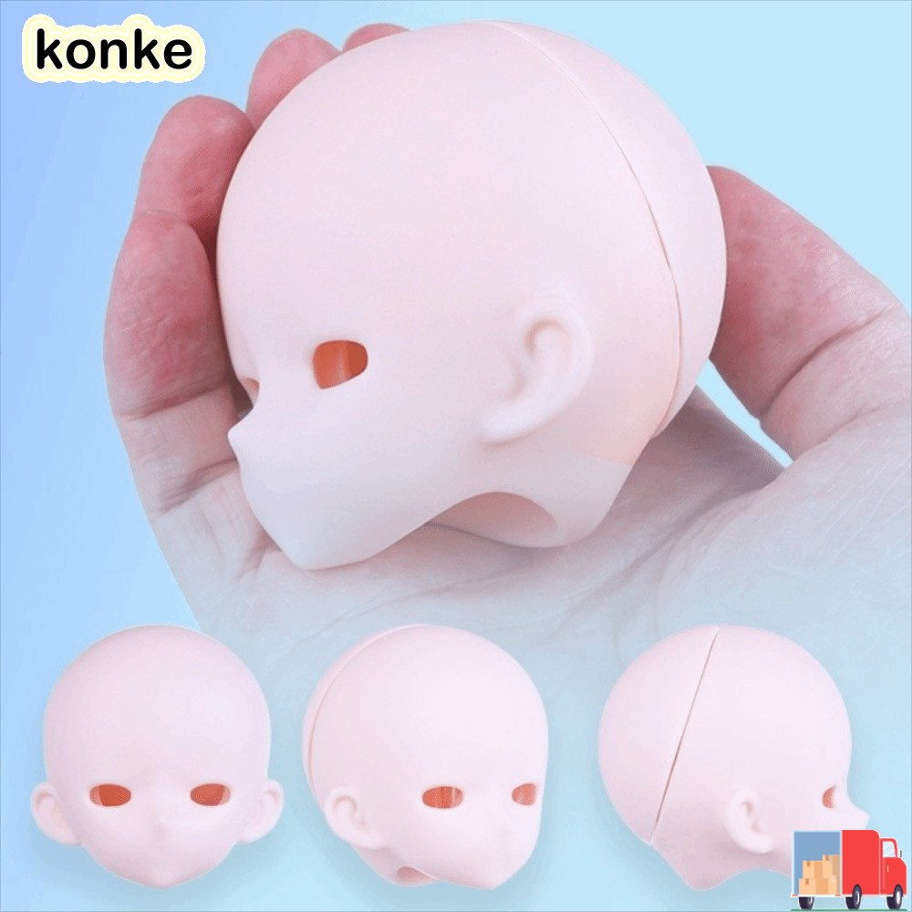 KONKE 1 / 4 BJD Anime Headsculpting, Anime-Style Openable Bjd Baby Head, Phụ Kiện Da Trắng PVC Bjd D