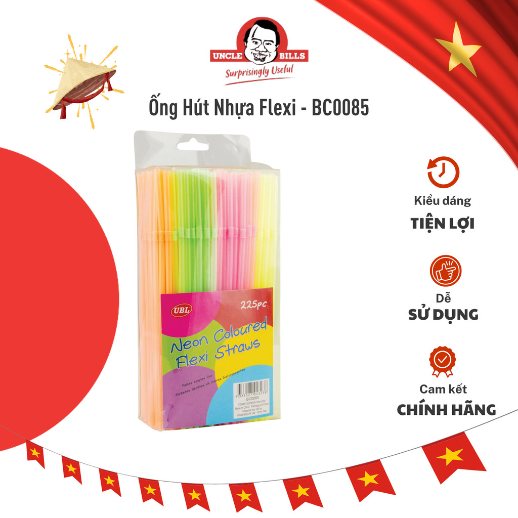 Ống Hút Nhựa Flexi UNCLE BILLS Nhiều Màu An Toàn Tiện Lợi Dễ Sử Dụng - BC0085