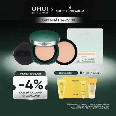 [OHUI Official] Phấn nền nén che đốm thâm phủ cao dưỡng sáng OHUI Ultimate Cover Denier Pact SPF50+/PA+++ 15g, Lõi 15g