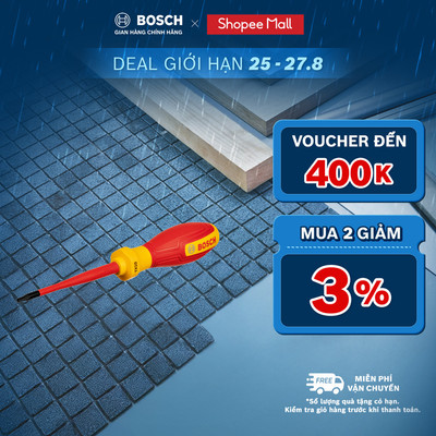 Tua Vít Cách Điện VDE Đầu Bông TX10/15/20/25/30/40 Bosch – An Toàn Điện, Vặn Chắc Chắn, Chuẩn Đức
