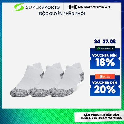 Vớ Thể Thao Under Armour Armourdry Cushion 3 Pack - Trắng - 1387044-100 ADS15