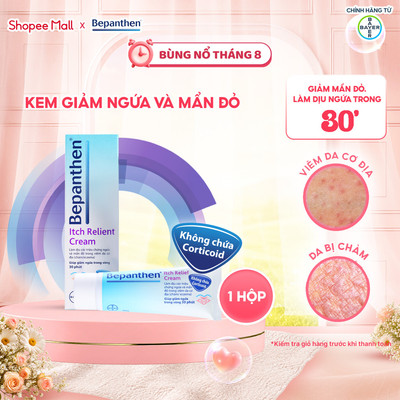 Kem dưỡng bôi hỗ trợ giảm ngứa, mẩn đỏ do da khô, viêm da cơ địa chàm/eczema BEPANTHEN Itch Relief Cream 20g
