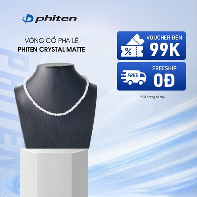 Vòng Cổ Phiten Crystal Necklace Matte Hỗ Trợ Cân Bằng Cơ Thể Chăm Sóc Sức Khỏe Phong Cách Thời Trang