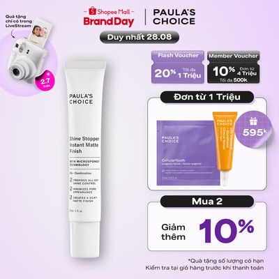 Kem lót hút dầu thừa và làm mịn bề mặt da Paula's Choice Shine Stopper Instant Matte Finish 30ml 3600
