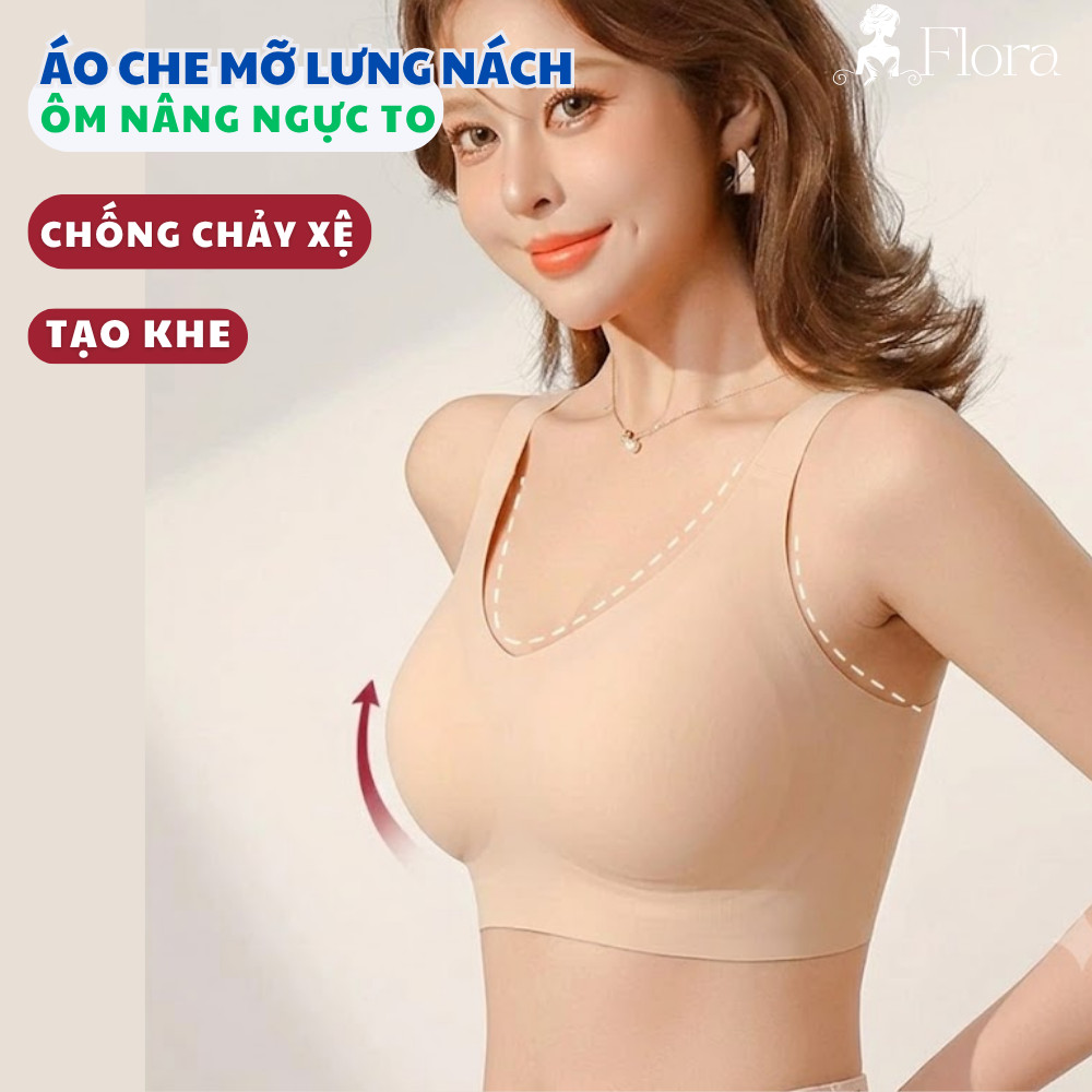 Áo lót cup to nâng ngực chống chảy sệ đúc su thoáng mát, áo ngực không gọng mút 0,3cm cao cấp BRA28