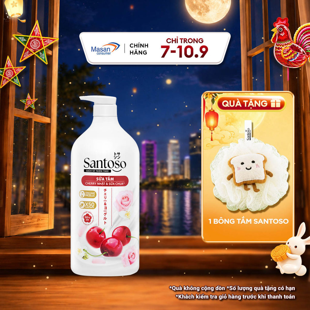[Chọn mùi hương] Sữa tắm Santoso chai x 1kg