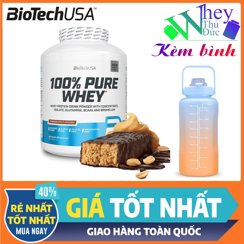 100% Pure Whey BioTechUSA 5LBS PEANUT BUTTER - Whey tăng cơ size lớn siêu tiết kiệm