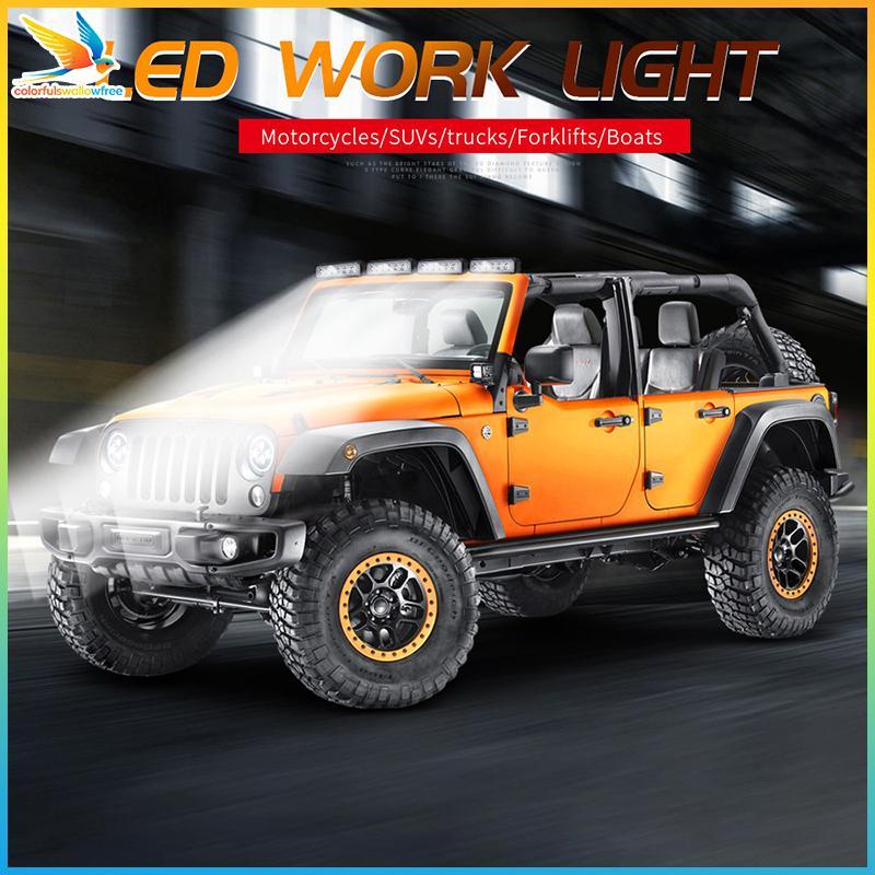 Coloursswallowfree LED Work Light Strip Shape Light Bar 6000K Flood Spot White Off Road Head Car Lig