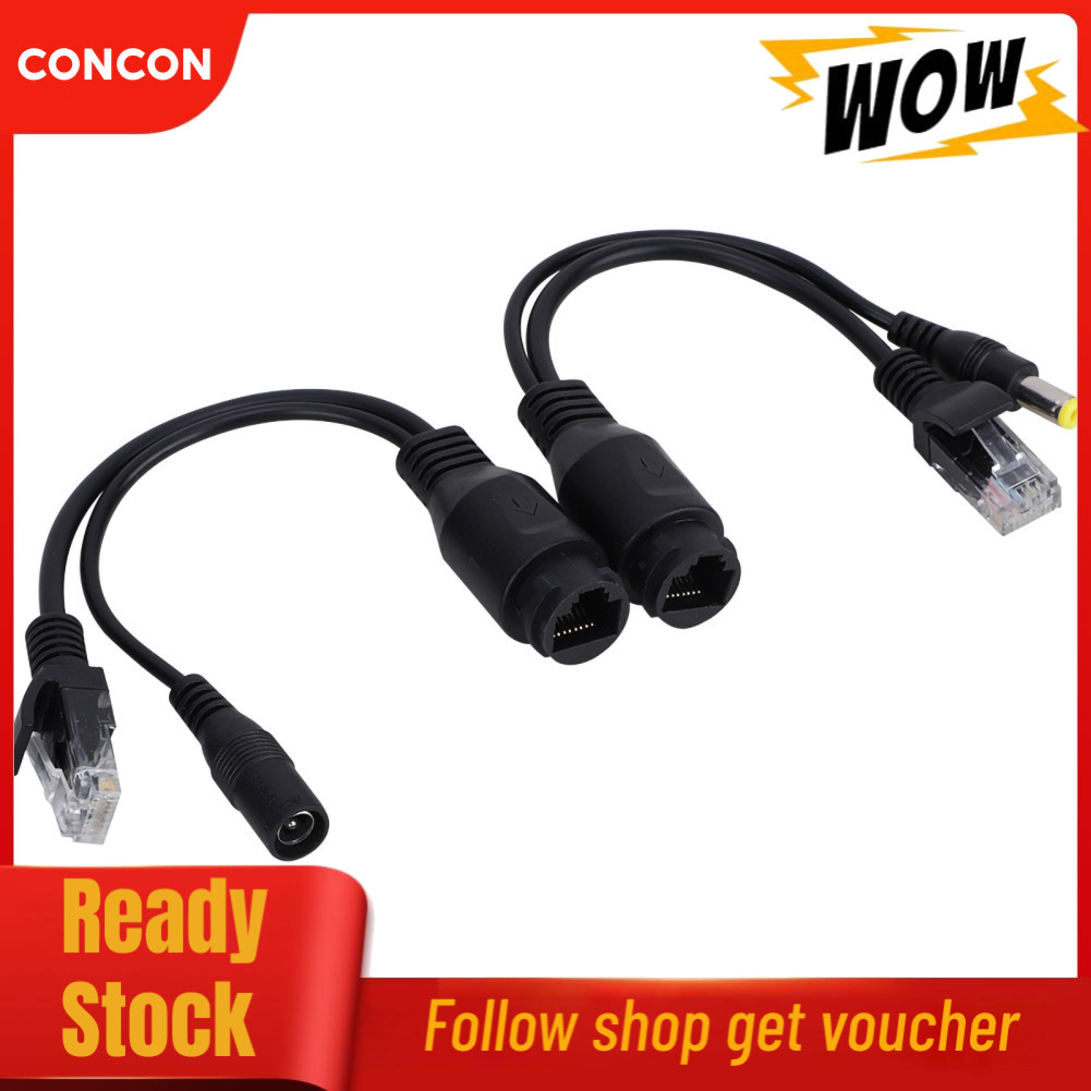 concon Passive POE Splitter ABS Plastic Injector Power cho WLAN Switch (Đen)