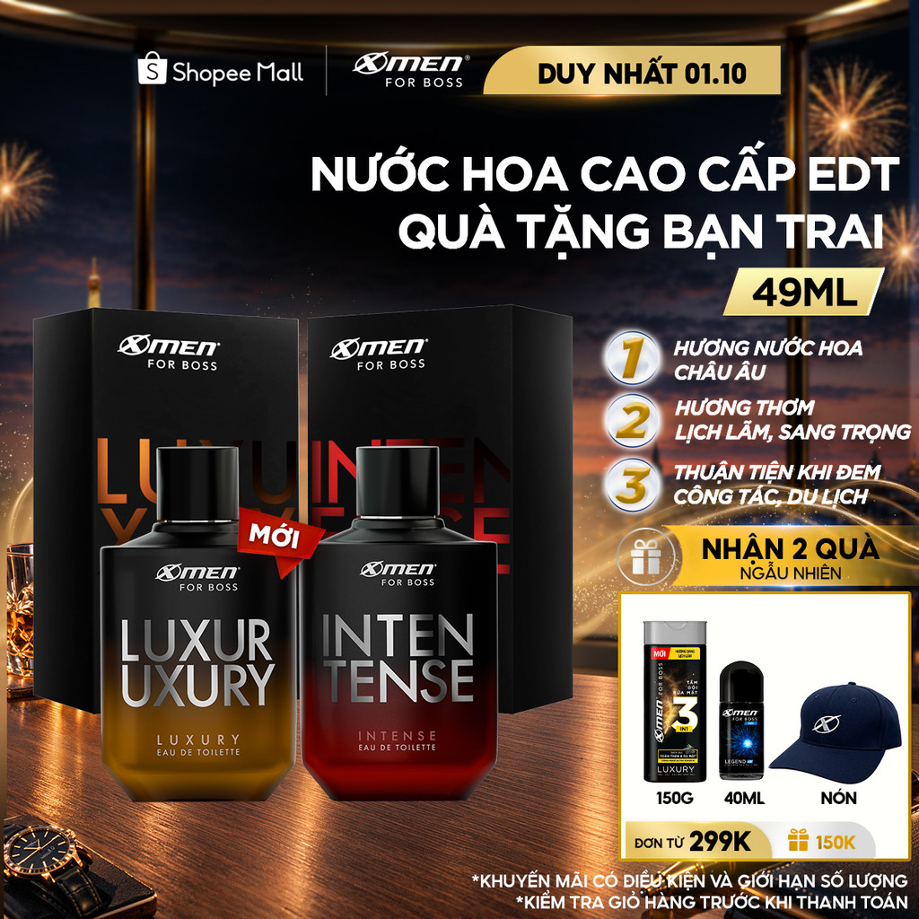 Nước Hoa Nam Cao Cấp XMen for Boss EDT 49ml Hương Nước Hoa Châu Âu Tinh Tế Lịch Lãm-Quà Tặng Bạn Trai