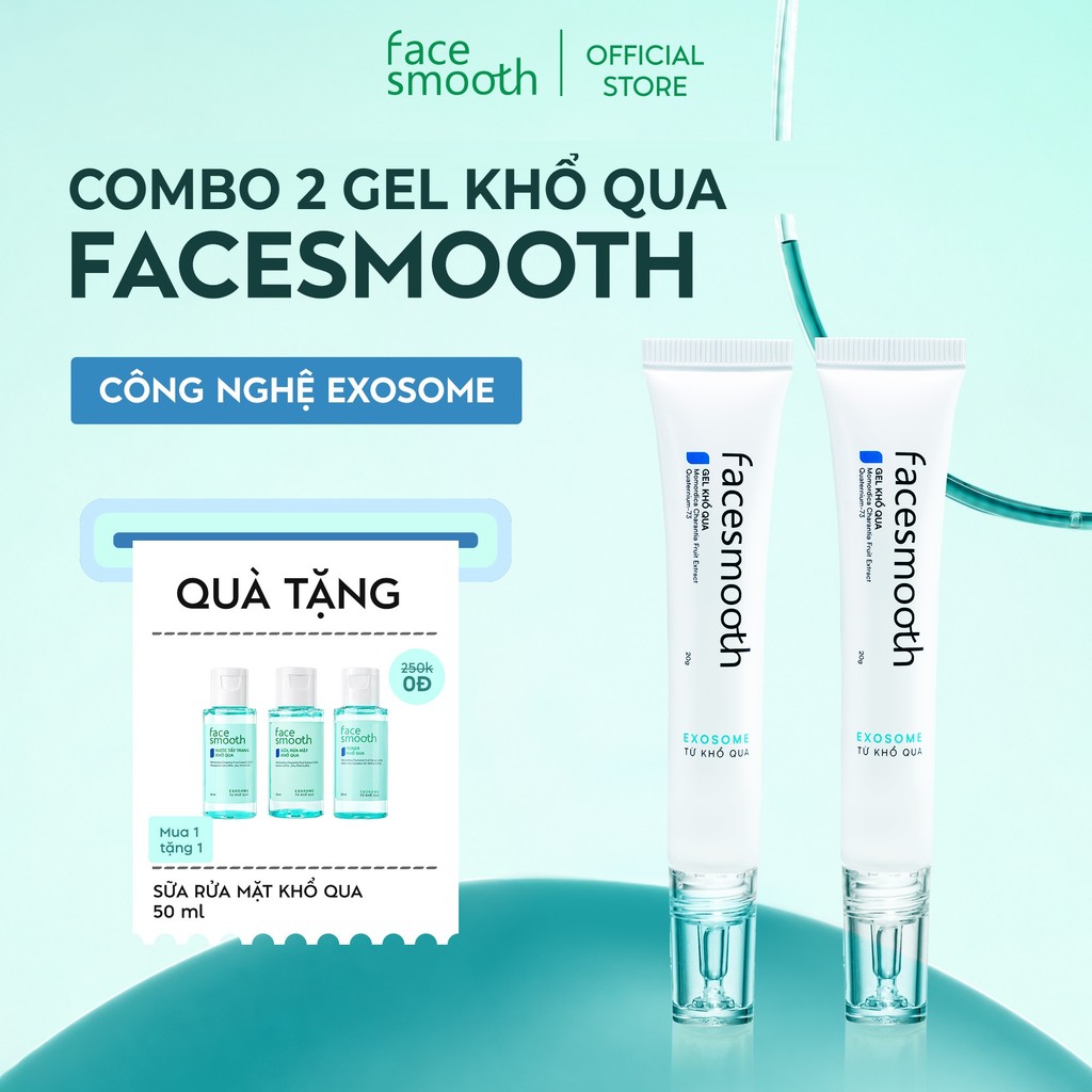 Combo 2 Gel Chấm Mụn Facesmooth Khổ Qua 20g Cho Da Dầu Mụn, Mụn Ẩn - Dưỡng Ẩm, Hỗ Trợ Cải Thiện Da Mụn