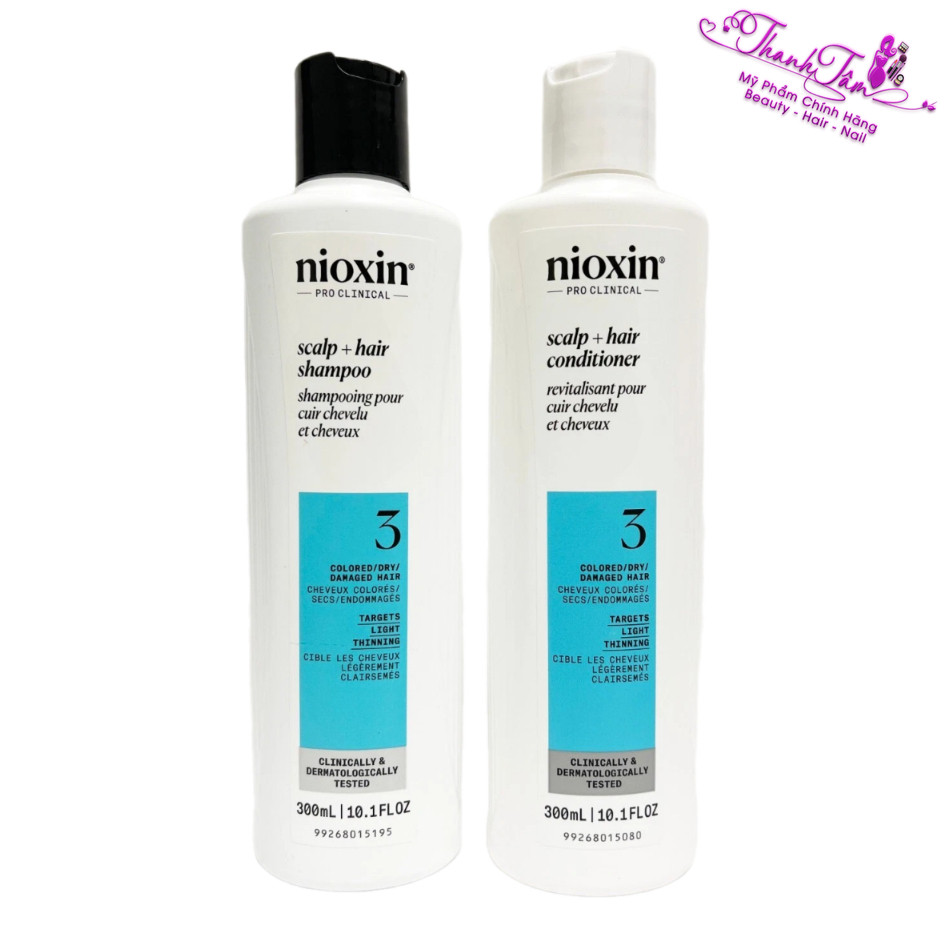 Bộ dầu gội xả Nioxin chống rụng tóc System 3 300mlx2 ( New 2025 ) - NN