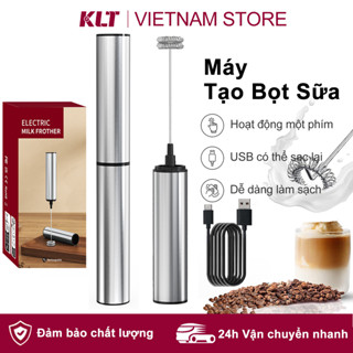 Máy tạo bọt sữa điện CLITON, Máy đánh trứng cầm tay, Máy tạo bọt cà phê USB có thể sạc lại với đầu trộn đôi cho cà phê, lưới, Cappuccin
