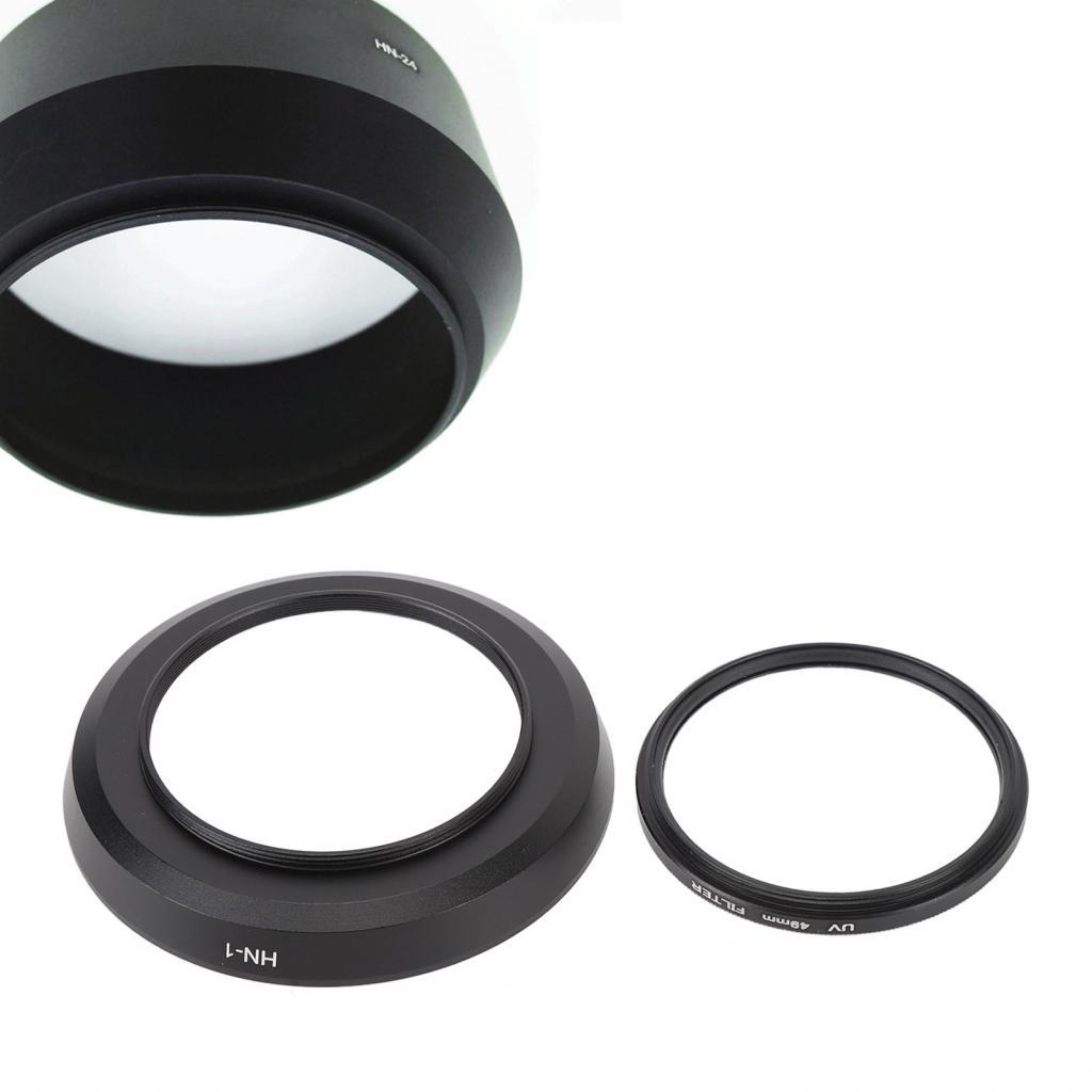 49mm UV Ống Kính Lọc Quang Kính Hood Hợp Kim Nhôm ABS Cho 24mm F2 8D 28mm 35mm 8 Ống Kính