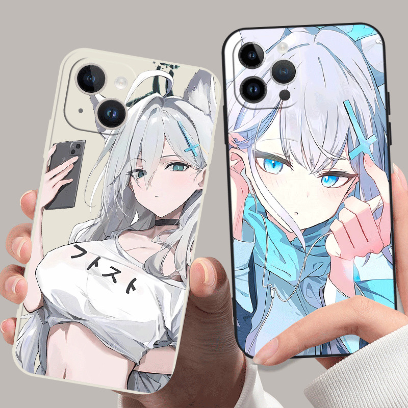 Ốp lưng Blue Archive Sunaookami Shiroko iPhone 17 16 iPhone 15 14 13 12 11 Plus Pro Max TPU Clear Ca