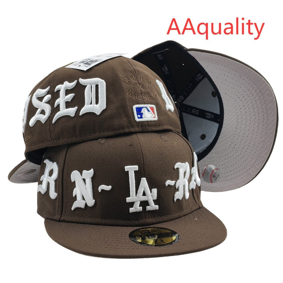 AA Quality Brown Born X Raised Los Angeles Dodgers Crown Fitd Cap