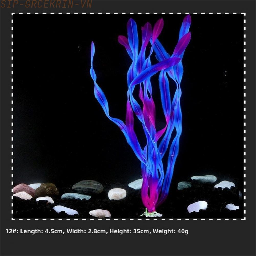 Spiral Aquarium Plants Plastic Fish Tank Decor Green Purple Sunset Red