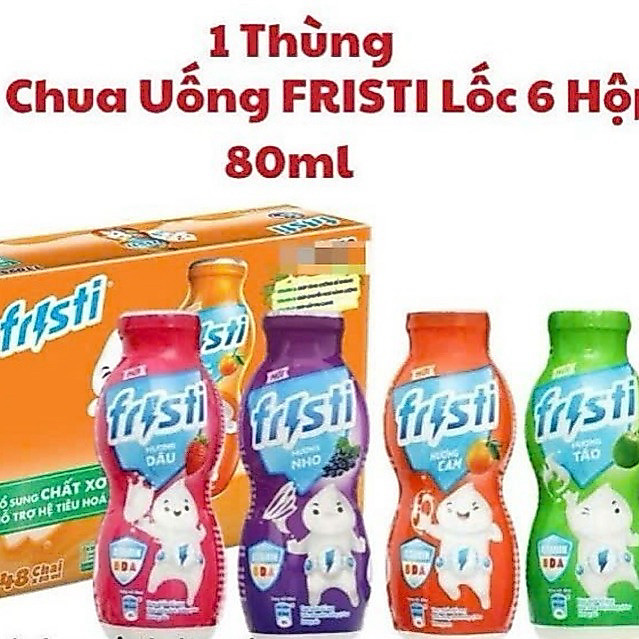 Thùng Sữa Chua Uống  FRISTI Thùng 48 Lọ x80ml... Bách hóa Thanh Trà 2