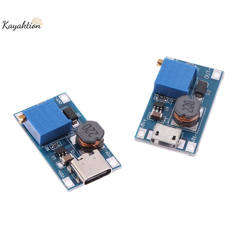 Kayaktion 1 Dc Sang Dc Bước Lên Bộ Chuyển Đổi Tăng Cường Chuyển Đổi Mô-đun Nguồn MT3608 Mico Type-C 