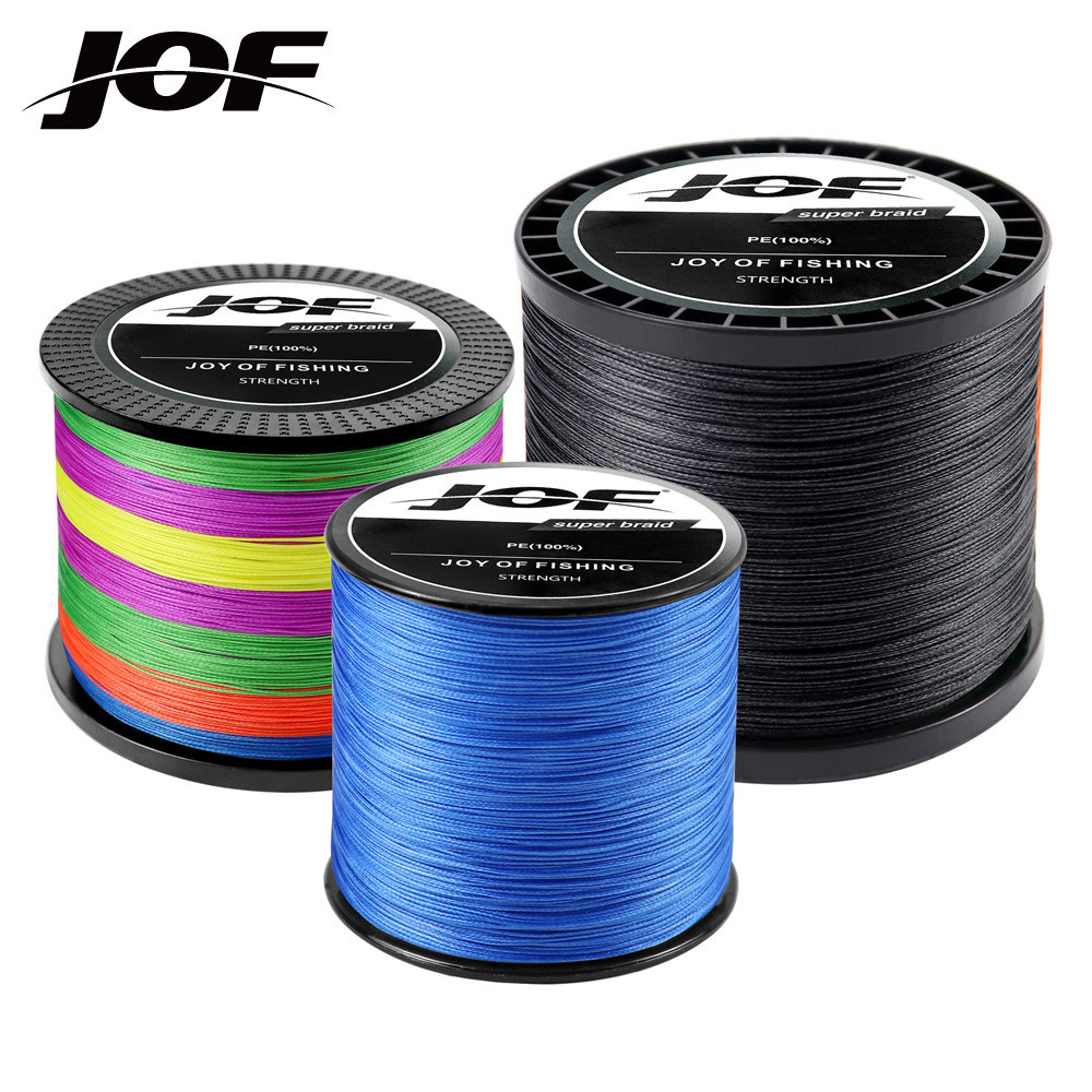 Dây câu cá biển JOF 500M 8 sợi PE bện nổi, dây bền PE chất lượng cao