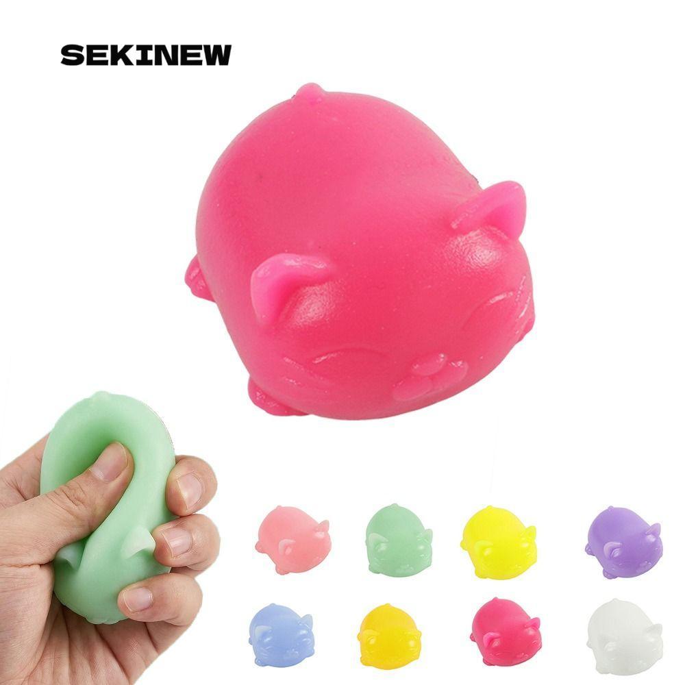 SEKINEW Cat Squeezy Toy, Bóng căng thẳng cho mèo siêu mềm, Quà tặng Squishy Giảm căng thẳng cho mèo 