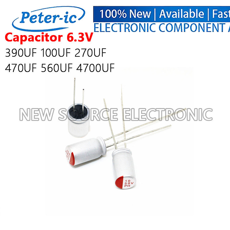 (10 cái) Tụ điện điện phân rắn 6.3V DIP 390UF 100UF 270UF 470UF 560UF 4700UF