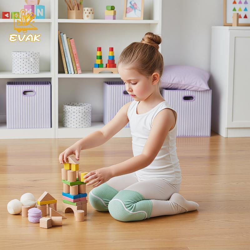 Alittlesetrtu Kids Dance Knee & Elbow Pads, Girls Anti-Fall Kneeling Sports VN