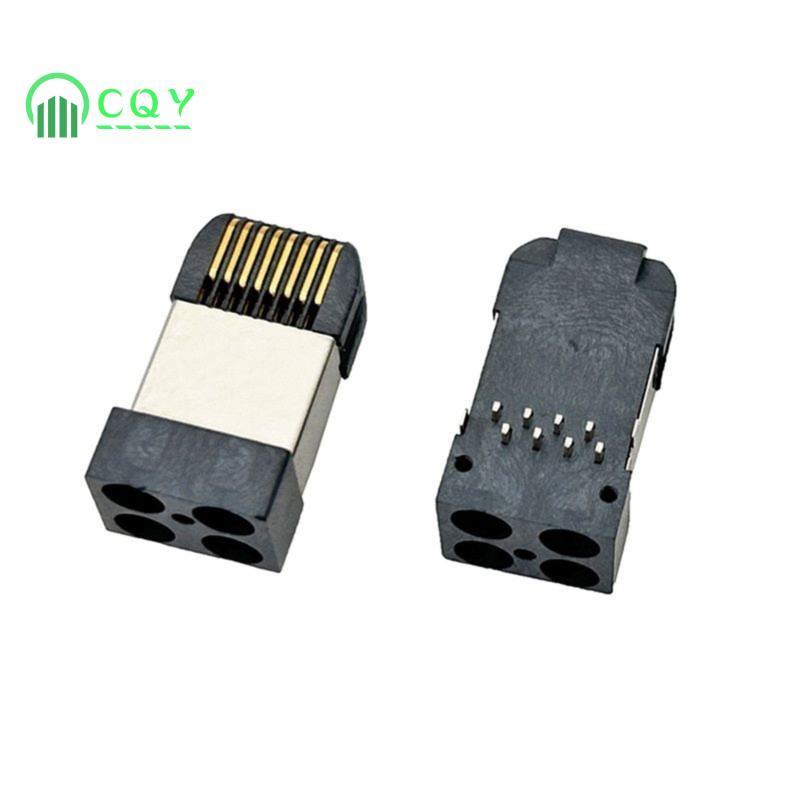 Đầu nối RJ45 8P8C Nam được bảo vệ DIP Plug-in Thân dài 2 CÁI 90 độ