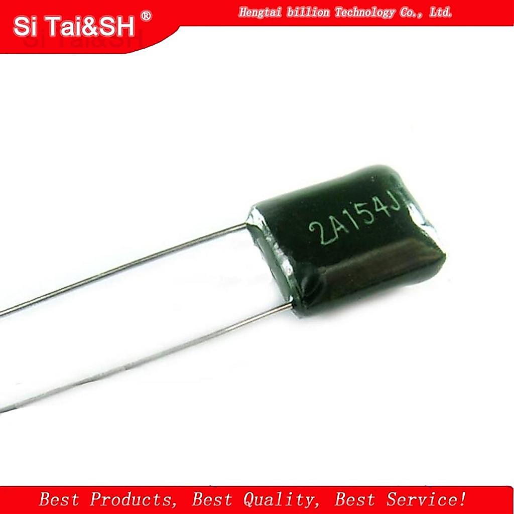 20 Chiếc Polyester Tụ Điện 100V 120nF 150nF 220nF 330nF 470nF 2A124J 2A154J 2A224J 2A334J 2A474J