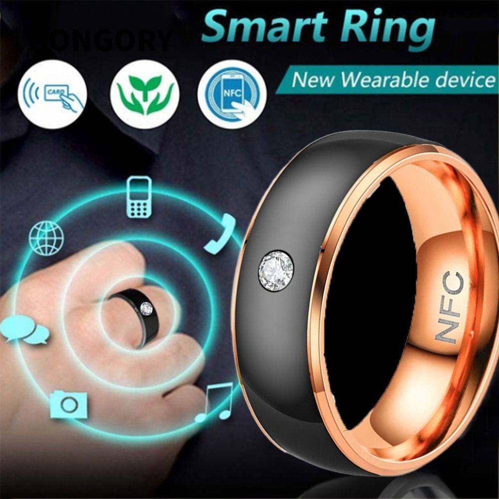 Nhẫn thông minh BONGORY NFC, Nhẫn kỹ thuật số ngón tay có thể đeo được Magic Wearable, Nhẫn đeo tay 
