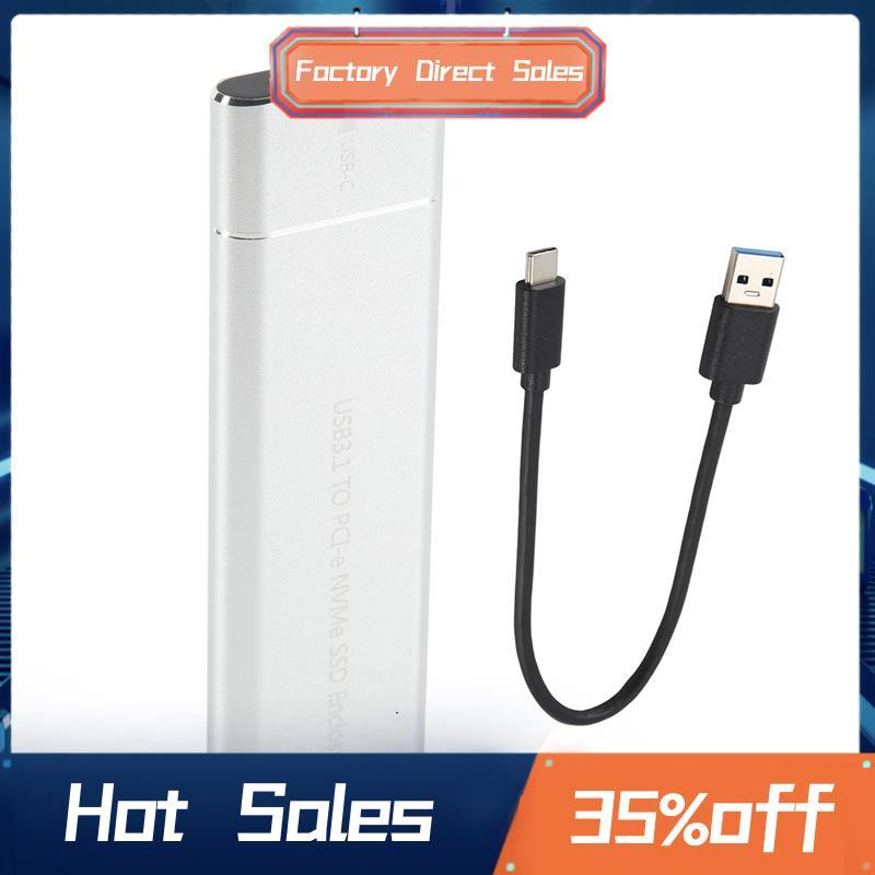 M.2 NVMe SSD Vỏ Adapter 10Gbps USB C 3.1 Gen2 NVMe Vỏ Bên Ngoài NVMe Đầu Đọc NVMe NVMe Vỏ Bạc