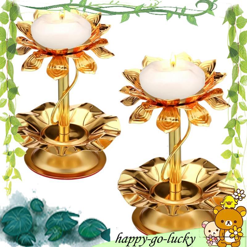 [xinggao.vn] Dành cho đồ trang trí Diwali Pooja 2 chiếc Giá đỡ nến Diya kim loại cho nến đèn Diwali 