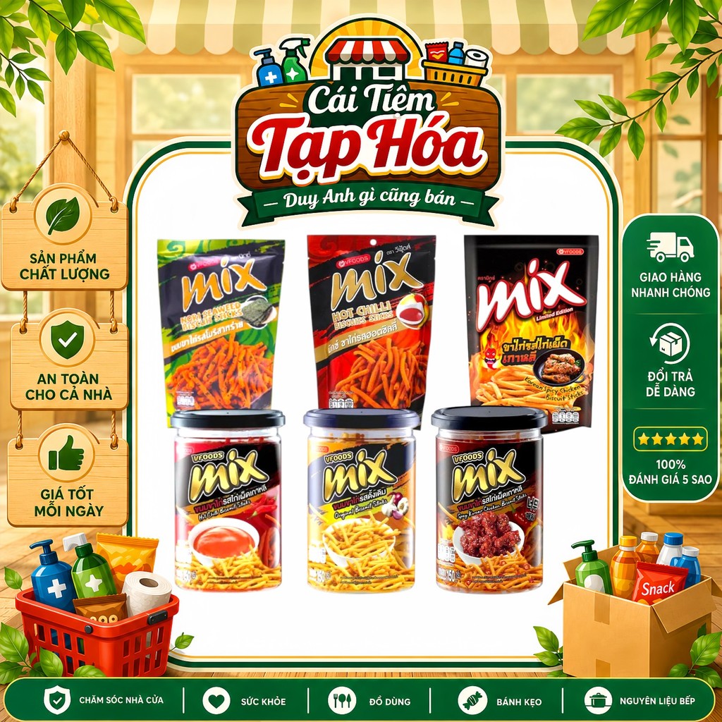 Bánh Que Mix VFOODS – Giòn Rụm, Đậm Vị, Ăn Là Ghiền