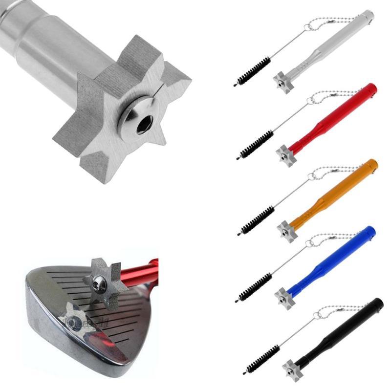 [Homyl1] 6 () Máy làm sạch rãnh Golf có bàn chải, Bộ mài và làm sạch Club Iron Wedge, V &