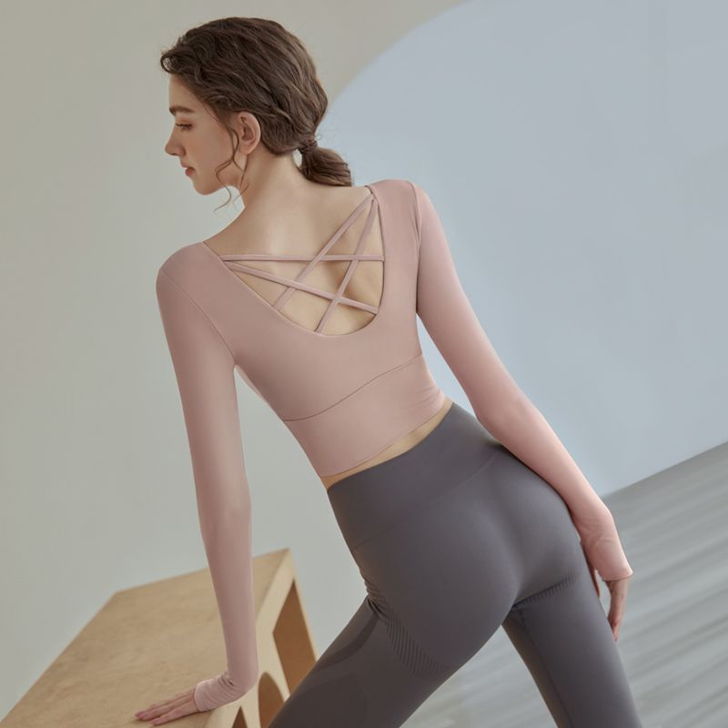 Bộ đồ tập Yoga nữ * Mùa thu đông thể thao cao cấp chạy bộ tập thể dục Pilates dài tay