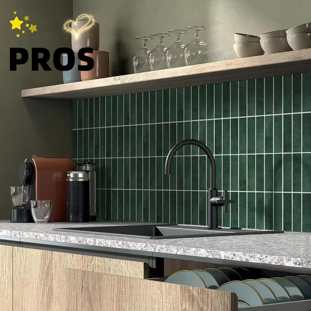 Nhãn dán tường gạch PROS, Nhãn dán tường tự dính chống thấm nước, Nhãn dán cải tạo tủ bếp chống ẩm 3