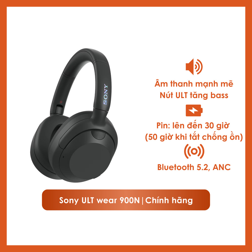 [EXTRA BASS] Headphones Sony WH-ULT900N – Chìm Đắm Trong Âm Thanh, Gạt Bỏ Mọi Tiếng Ồn