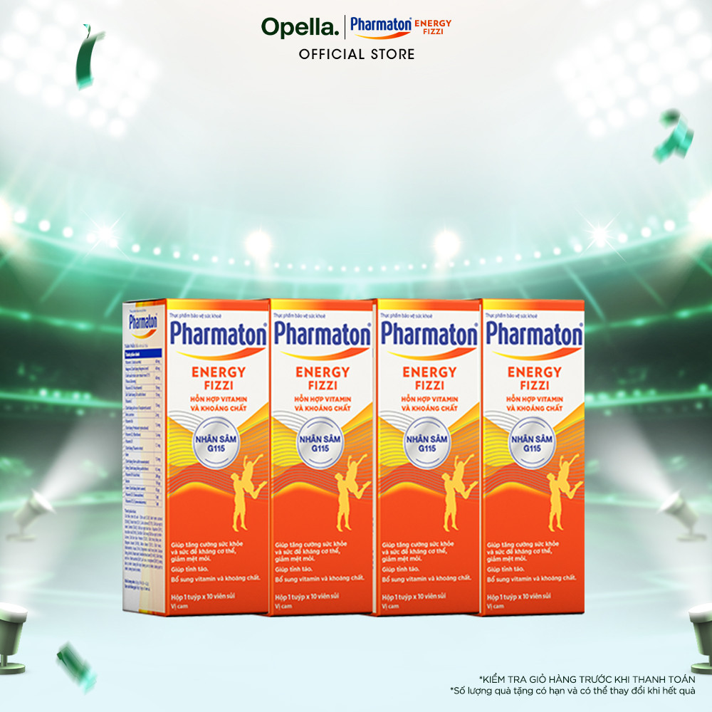 Bộ 4 Thực phẩm bảo vệ sức khỏe Pharmaton Energy Fizzi