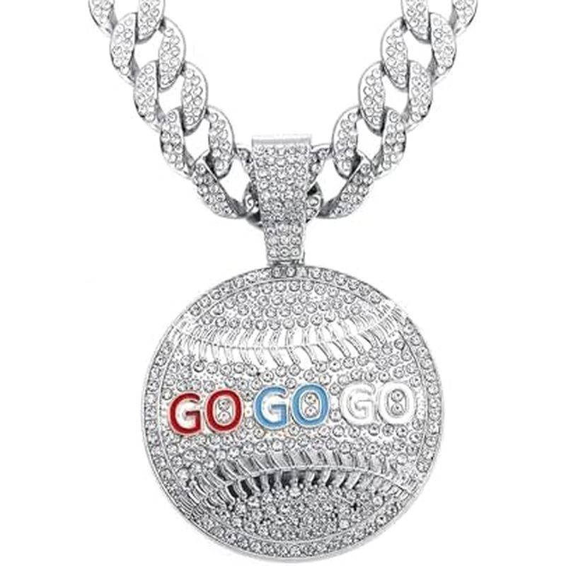 Miami Mens Cuban Link Chain Silver Gold Plated Bling Cuban Necklace Diamond Chain for Men iced out c
