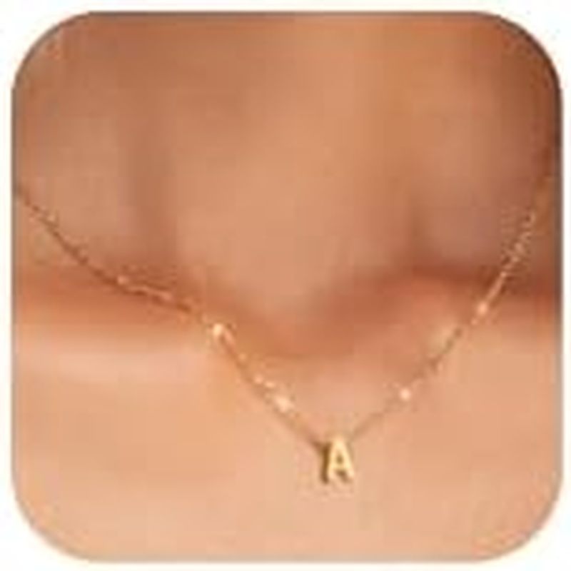 Initial Necklace for Women Girls Kids - Dainty Initial Necklace Tiny A-Z Pendant Necklace Cute Lette