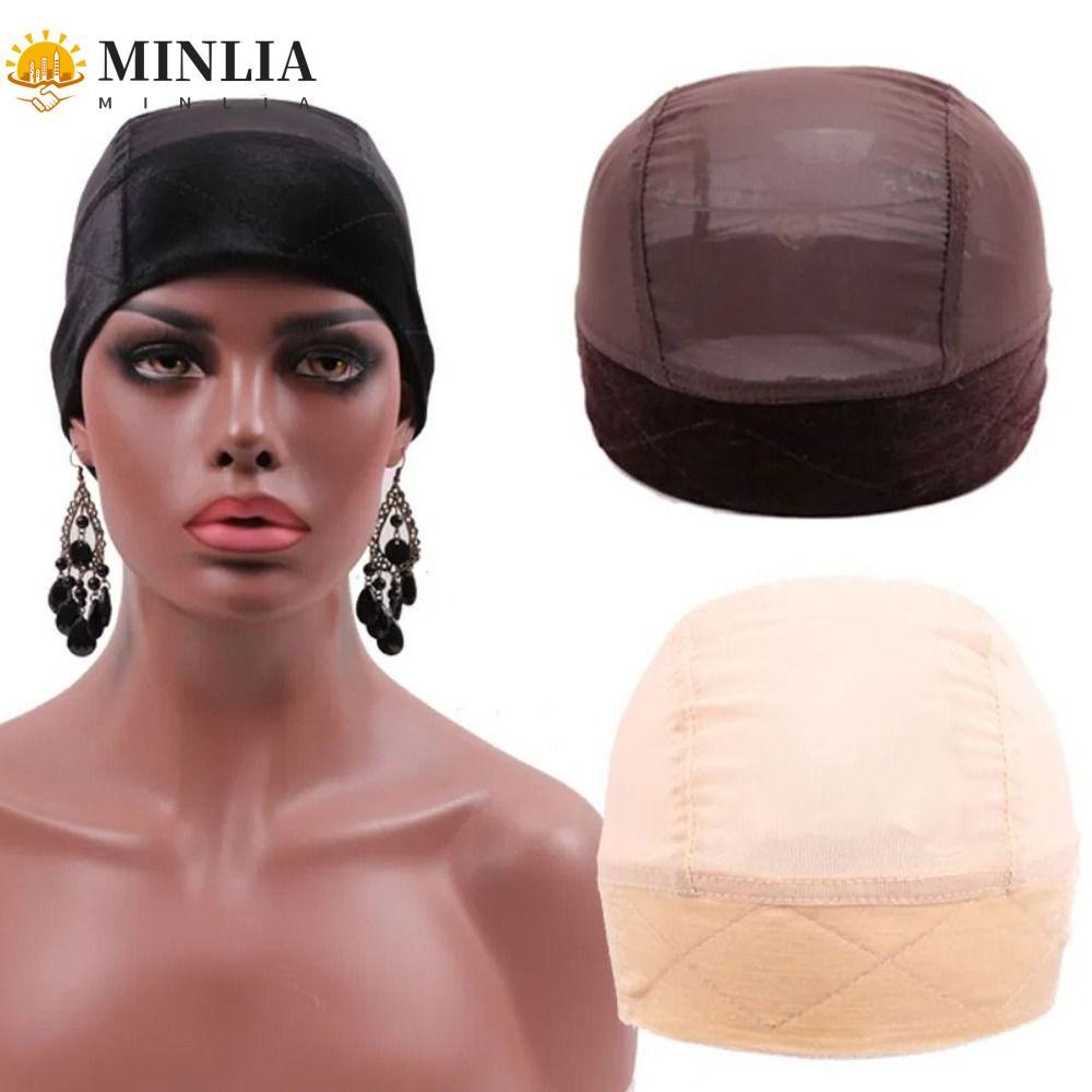 MINLIA Velvet Wig Cap, Invisible Grip Band Wig Grip Cap, Mũ lưới thoải mái Mũ tóc giả thông gió có t