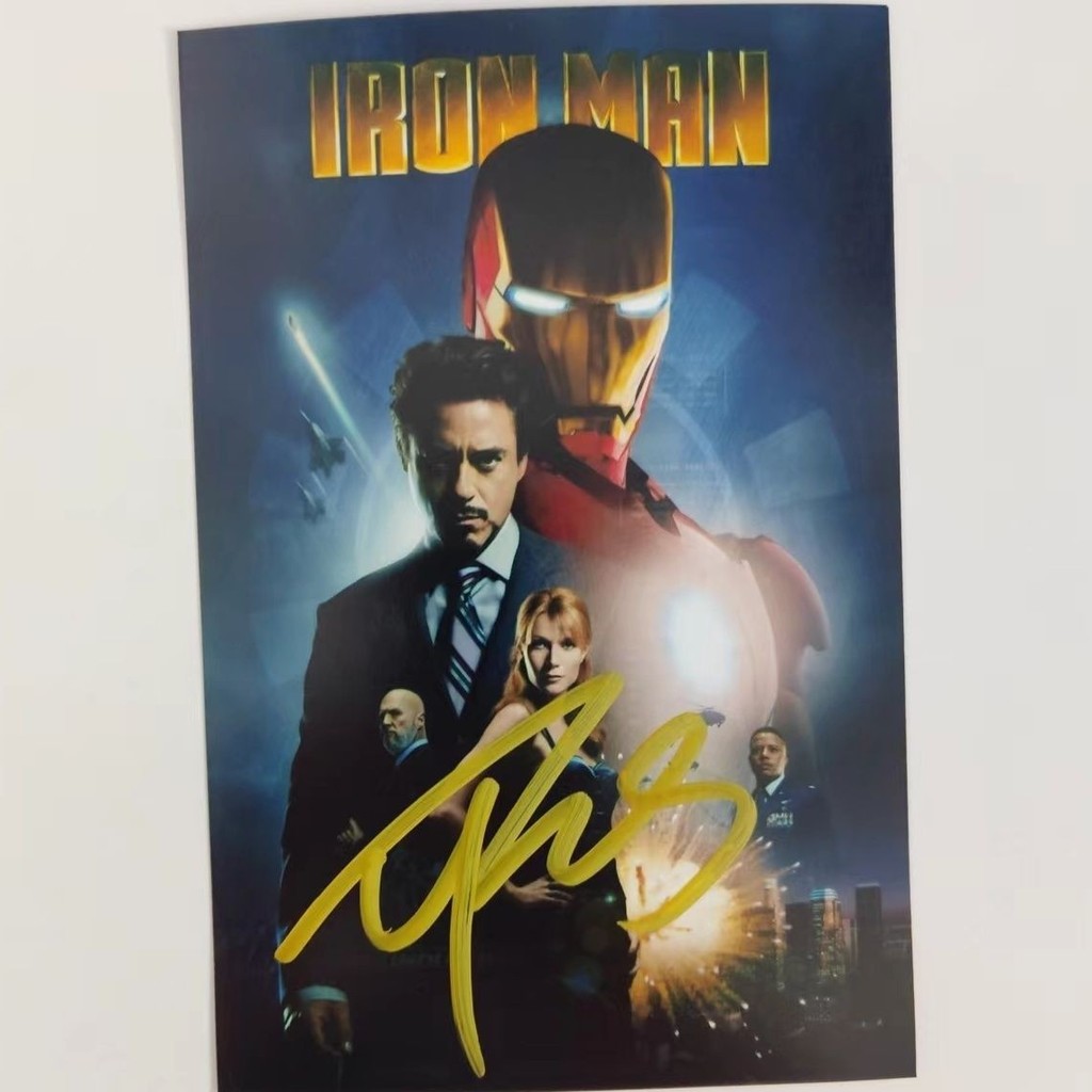Iron Man Downey Autograph Ảnh Hàng Hóa Không In Iron Man Tony Starter Signature Photo Free Fan 7.17